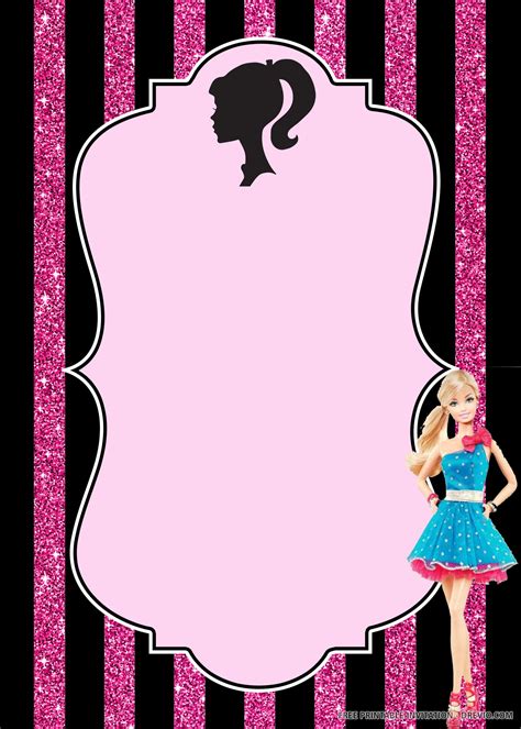 Barbie Invitation Template
